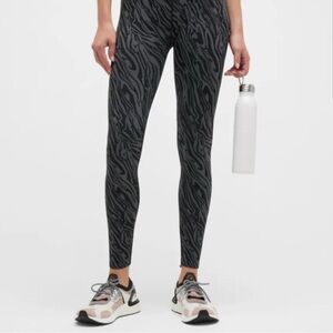 Spiritual Gangster Black and Gray Leggings‎ with Zebra Print Size XS